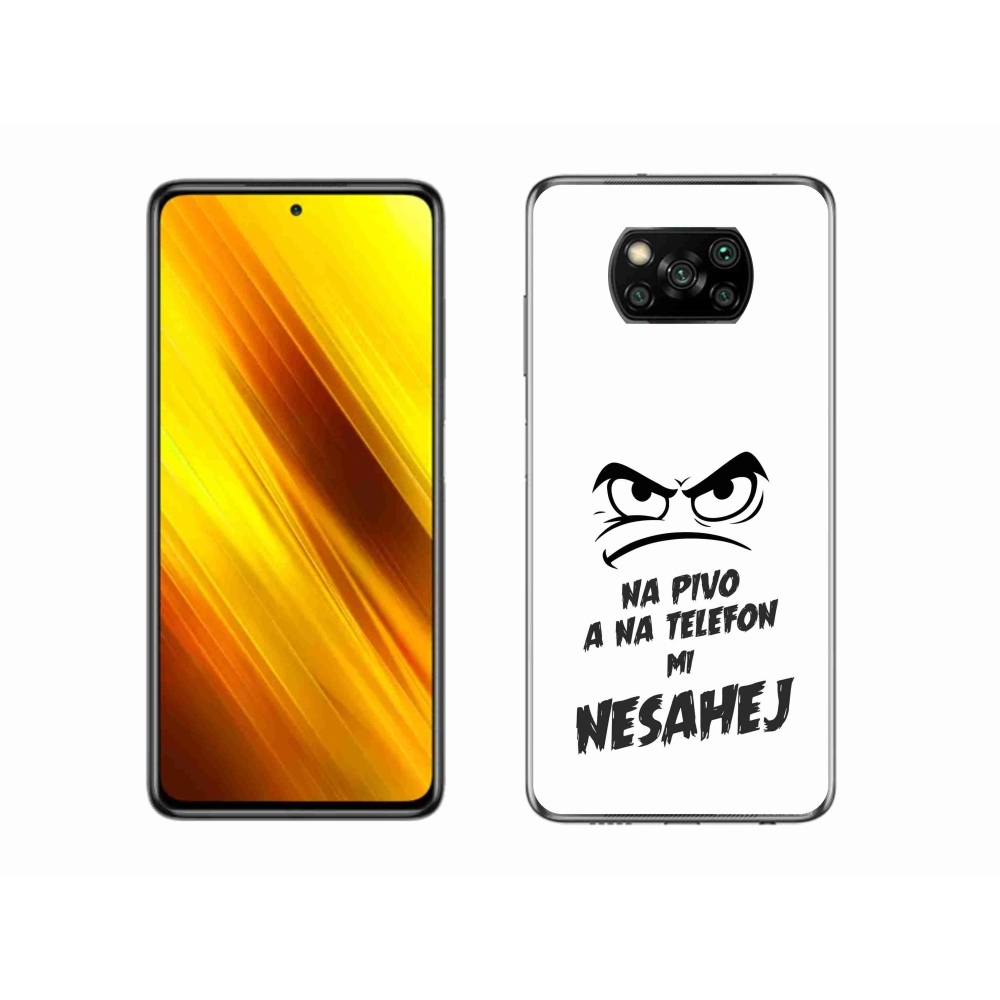 Gelový kryt mmCase na Xiaomi Poco X3 Pro - pivní motiv 2 bílé pozadí