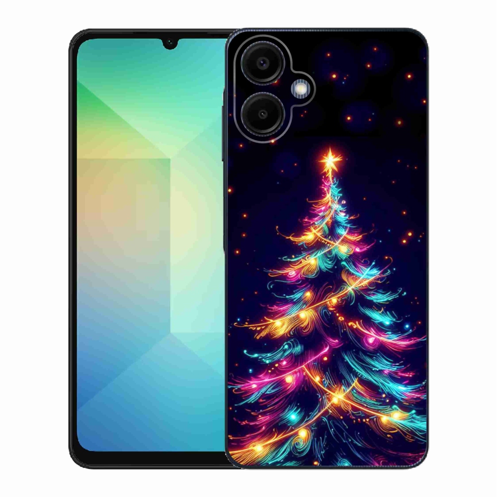 Gelový kryt mmCase na Samsung Galaxy A06 4G - neonový vánoční stromek