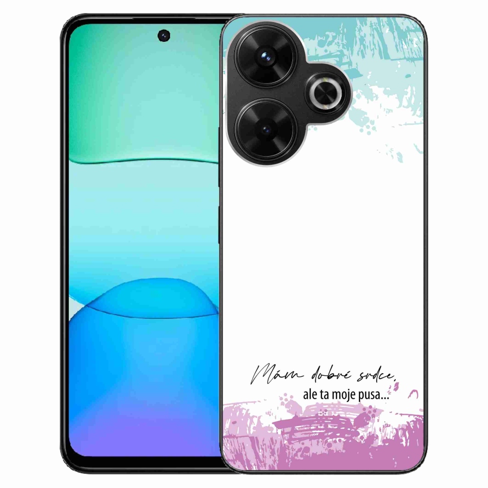 Gelový kryt mmCase na Xiaomi Redmi 13 4G/Poco M6 4G  - vtipný text 3 bílé pozadí