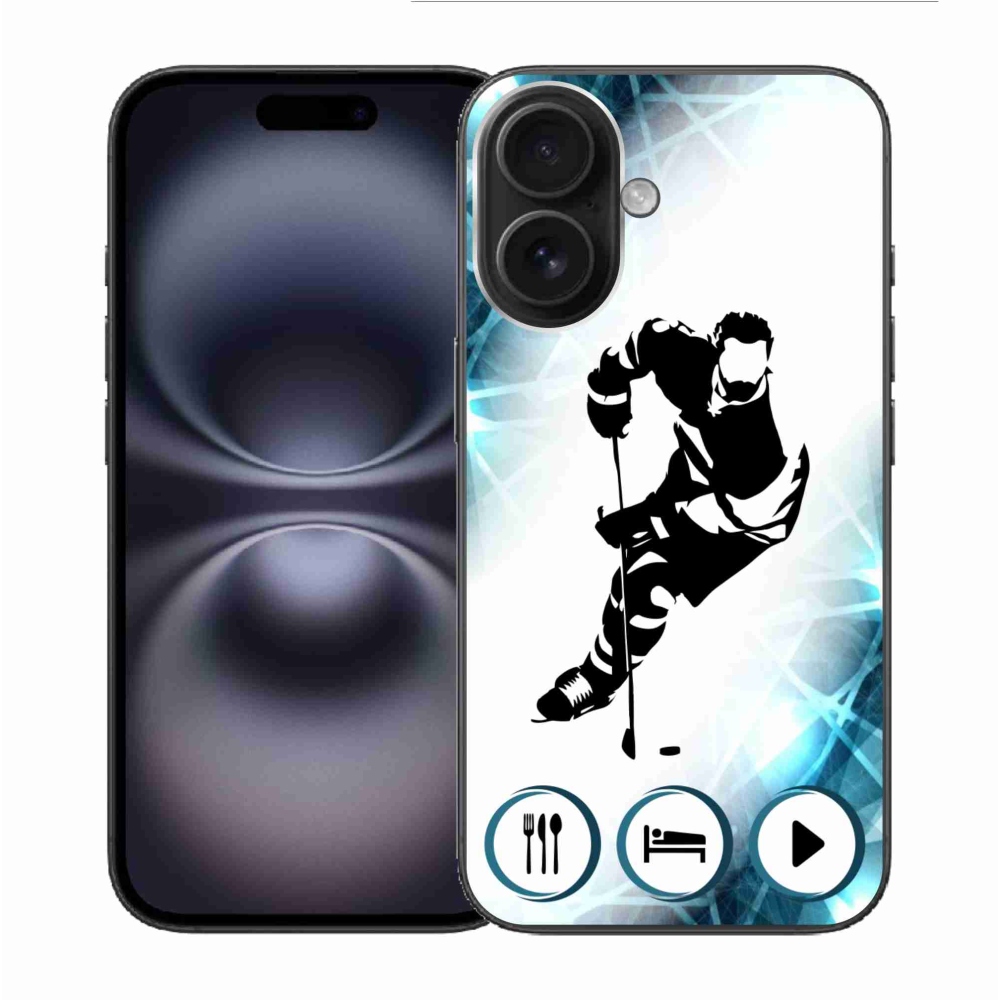 Gelový kryt mmCase na iPhone 16 - hokej 1