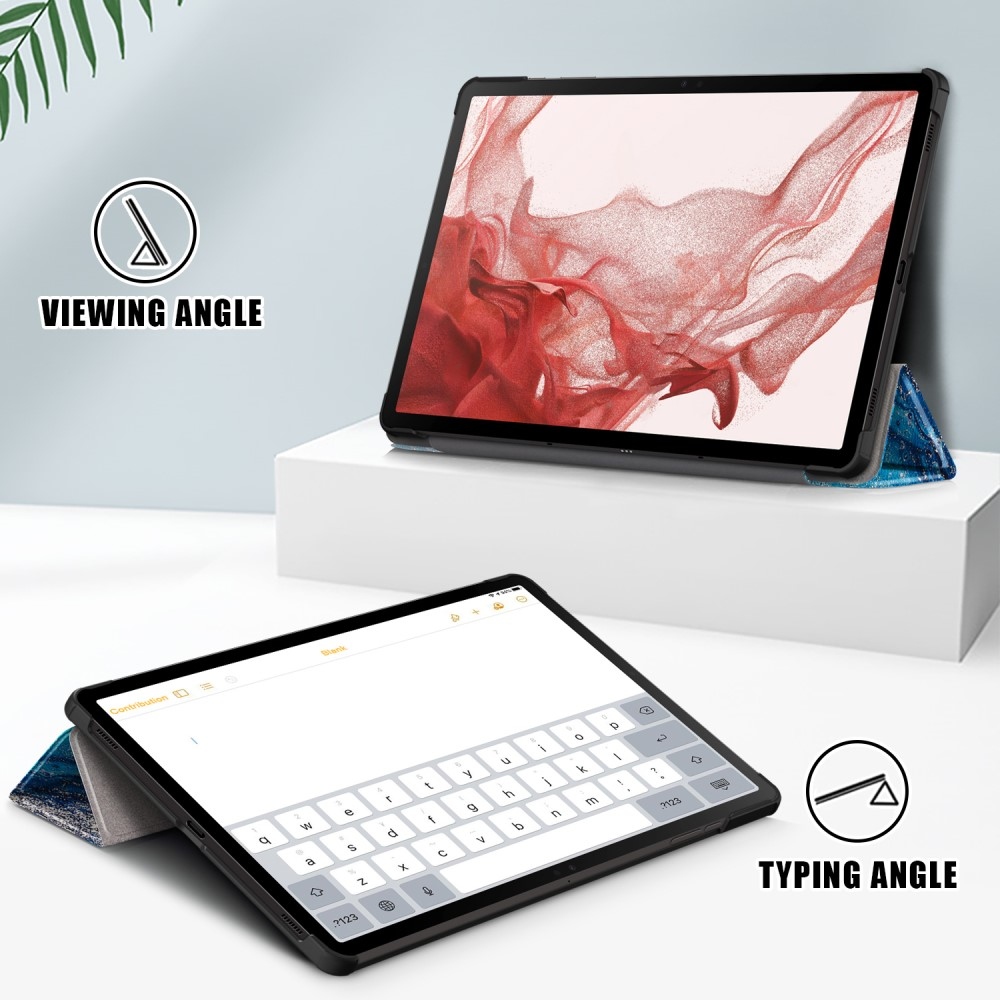 Print chytré zavírací pouzdro na Samsung Galaxy Tab S9/Tab S10 - mořské vlny