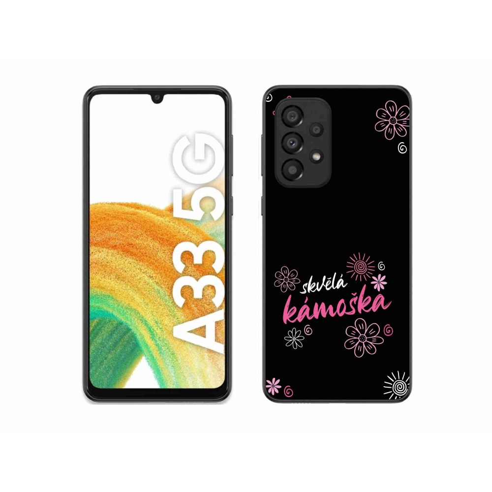 Gelový kryt mmCase na Samsung Galaxy A33 5G - skvělá kámoška černé pozadí