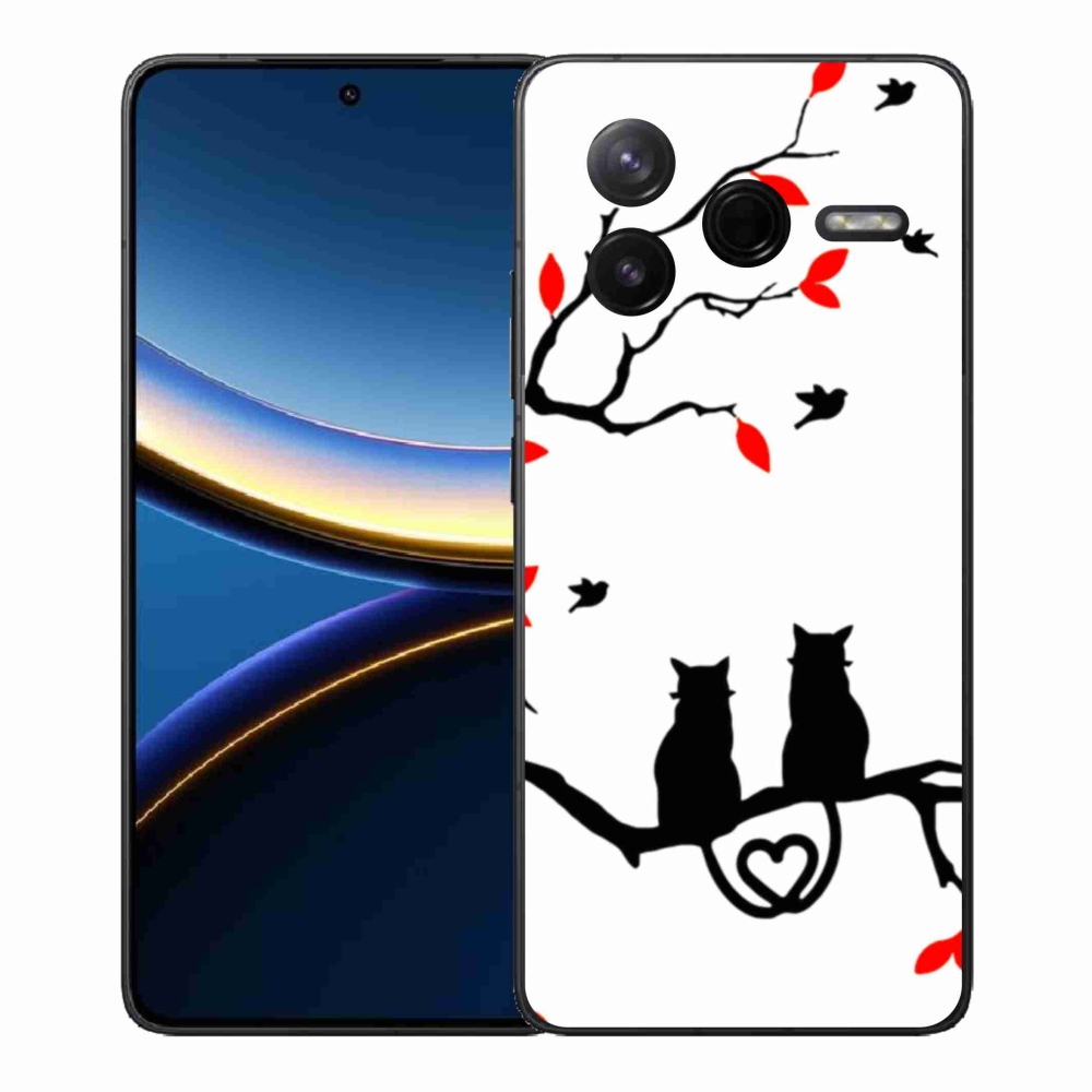 Gelový kryt mmCase na Xiaomi Poco F7 Pro - kočičí láska