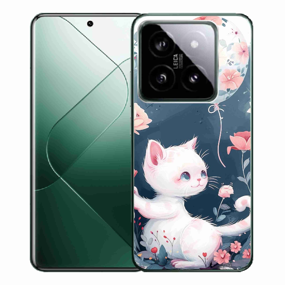 Gelový kryt mmCase na Xiaomi 14 Pro - kotě s balónkem