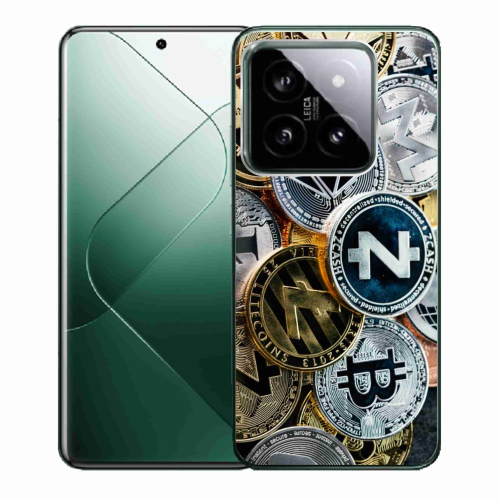 Gelový kryt mmCase na Xiaomi 14 - kryptoměny