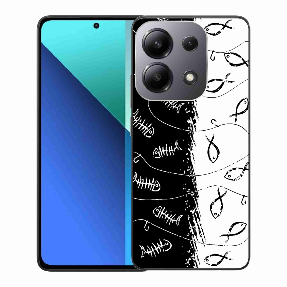 Gelový kryt mmCase na Xiaomi Redmi Note 13 - kostry a rybky