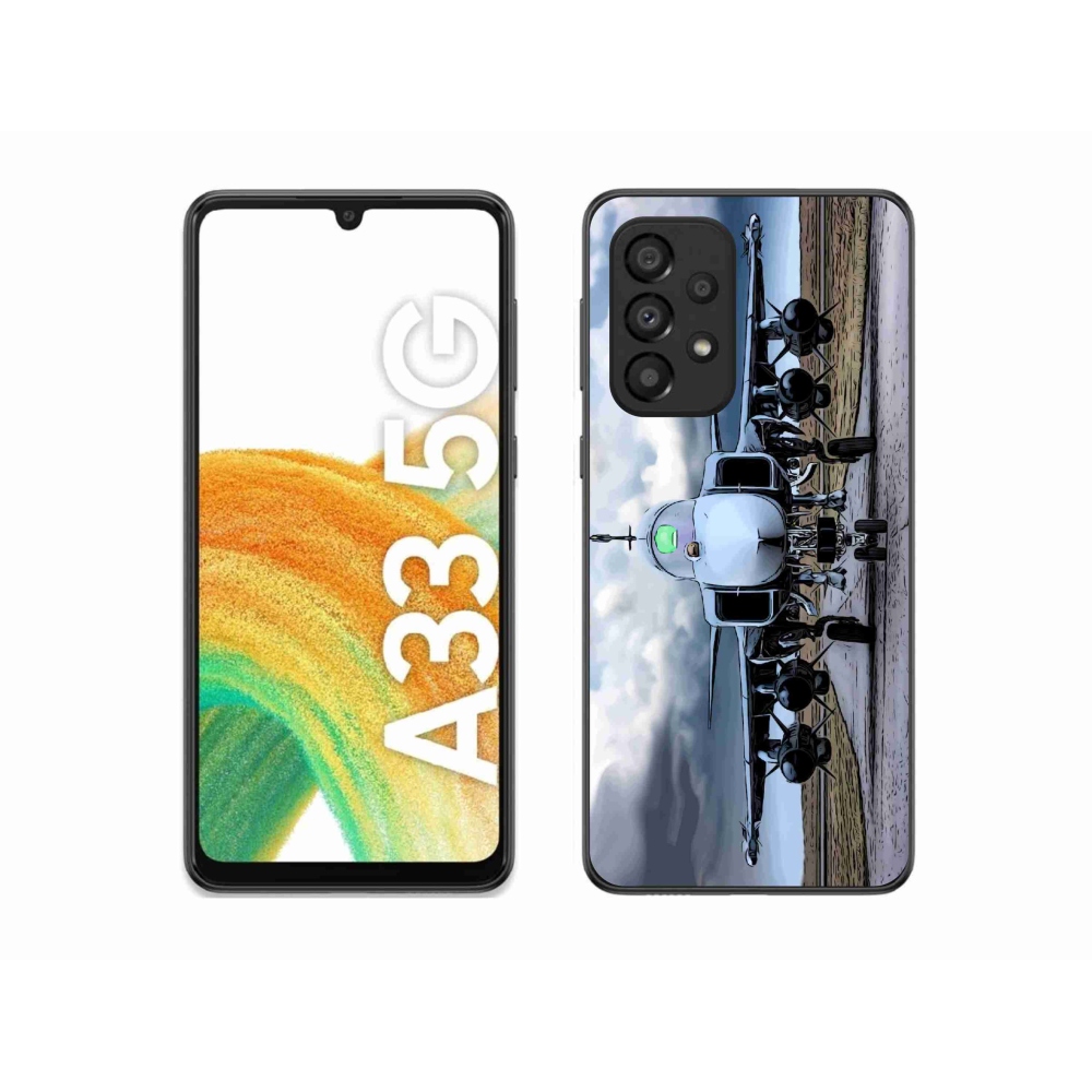 Gelový kryt mmCase na Samsung Galaxy A33 5G - vojenské letadlo