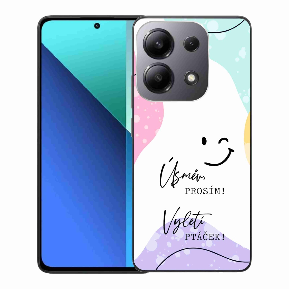 Gelový kryt mmCase na Xiaomi Redmi Note 13 - vtipný text 4 bílé pozadí