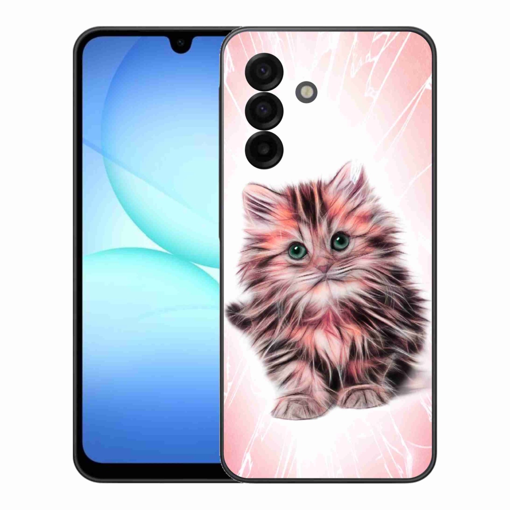 Gelový kryt mmCase na Samsung Galaxy A17 4G/5G - roztomilé kotě