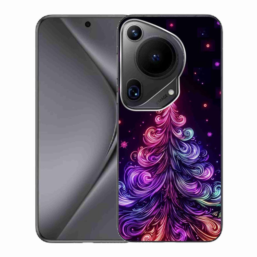 Gelový kryt mmCase na Huawei Pura 70 Ultra - neonový vánoční stromek 1