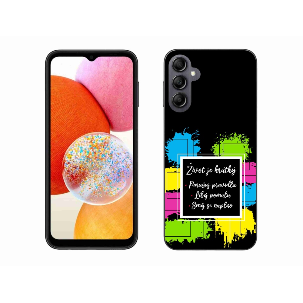 Gelový kryt mmCase na Samsung Galaxy A14 4G/5G - citát 5 černé pozadí