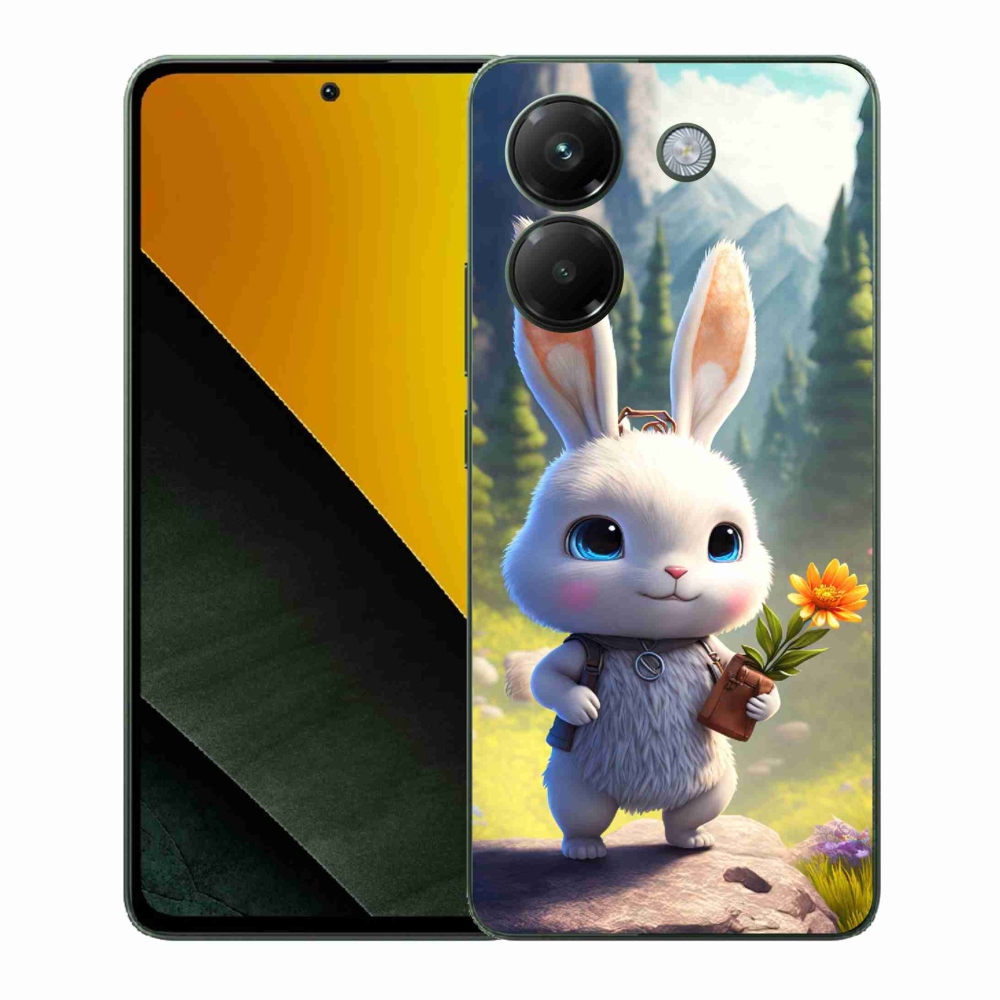 Gelový kryt mmCase na Xiaomi Poco M7 Pro 5G - roztomilý králíček