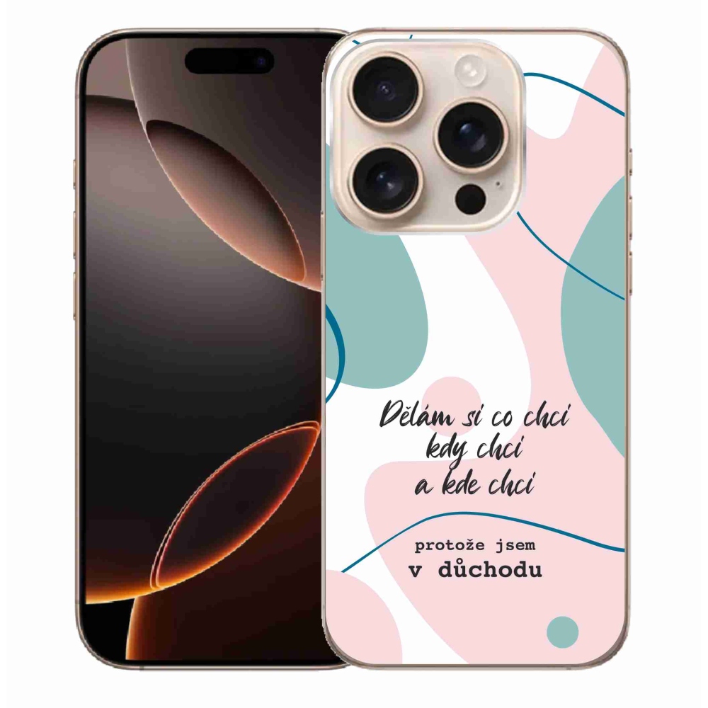 Gelový kryt mmCase na iPhone 16 Pro Max - vtipný text 10 bílé pozadí