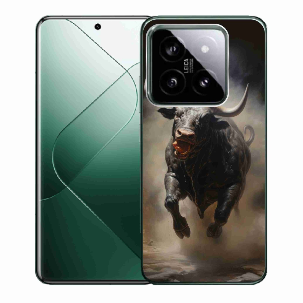 Gelový kryt mmCase na Xiaomi 14 - rozzuřený býk