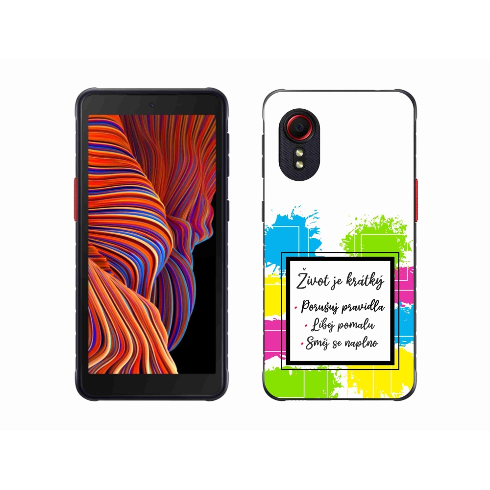 Gelový kryt mmCase na Samsung Galaxy Xcover 5 - citát 5 bílé pozadí