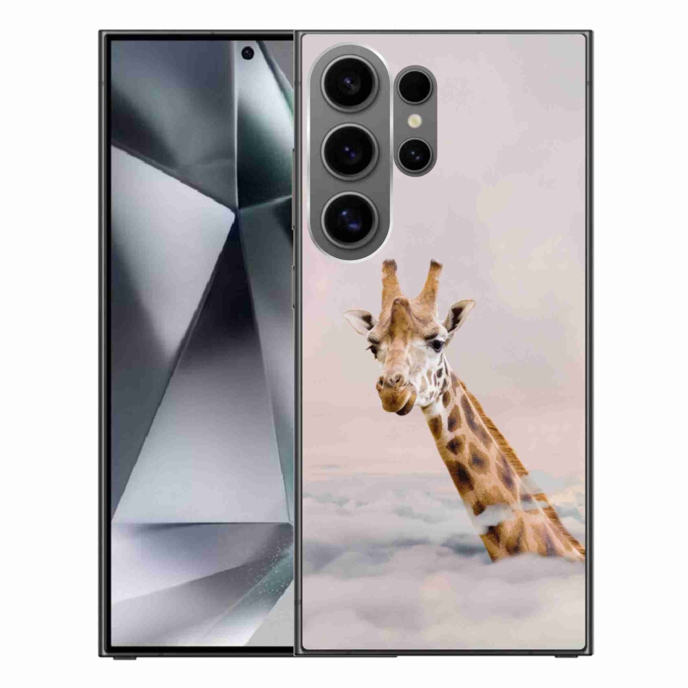 Gelový kryt mmCase na Samsung Galaxy S24 Ultra - žirafa v oblacích