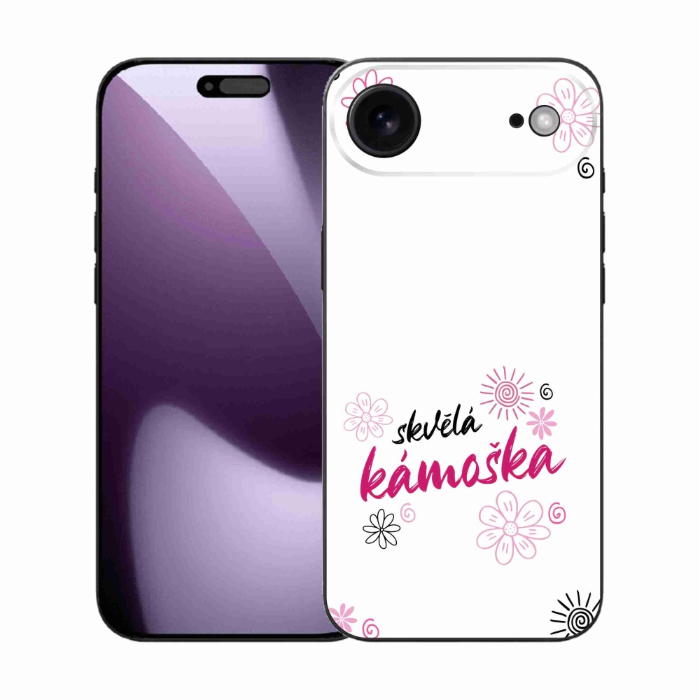 Gelový kryt mmCase na iPhone 17 Air - skvělá kámoška bílé pozadí