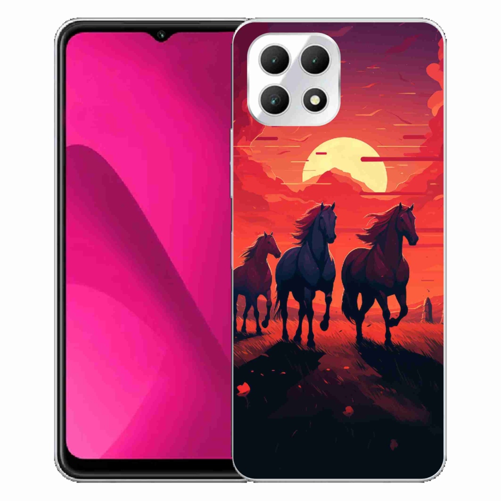 Gelový kryt mmCase na T-Mobile T Phone 2 - koně a západ slunce