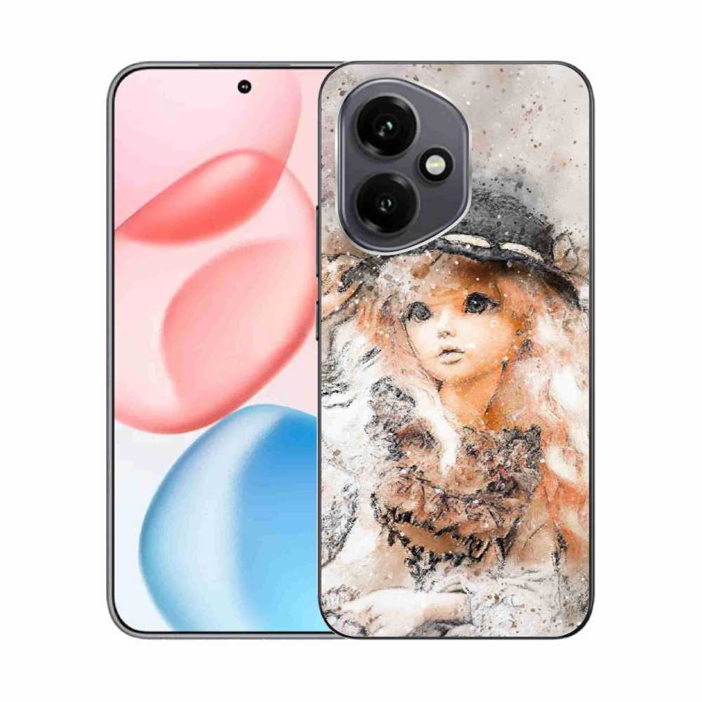 Gelový kryt mmCase na Honor 400 - holčička s kloboukem