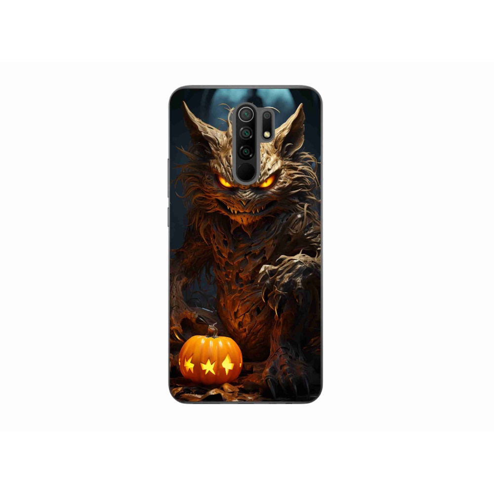 Gelový kryt mmCase na Xiaomi Redmi 9 - halloweenská příšera