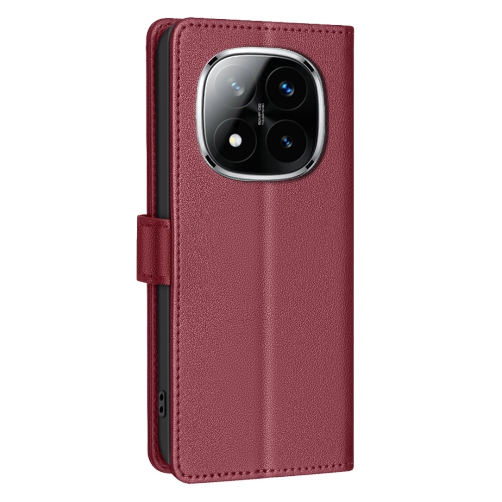 BINFEN knížkové pouzdro na Xiaomi Redmi Note 14 Pro 5G/Poco X7 5G/Note 14 Pro+ 5G - červené