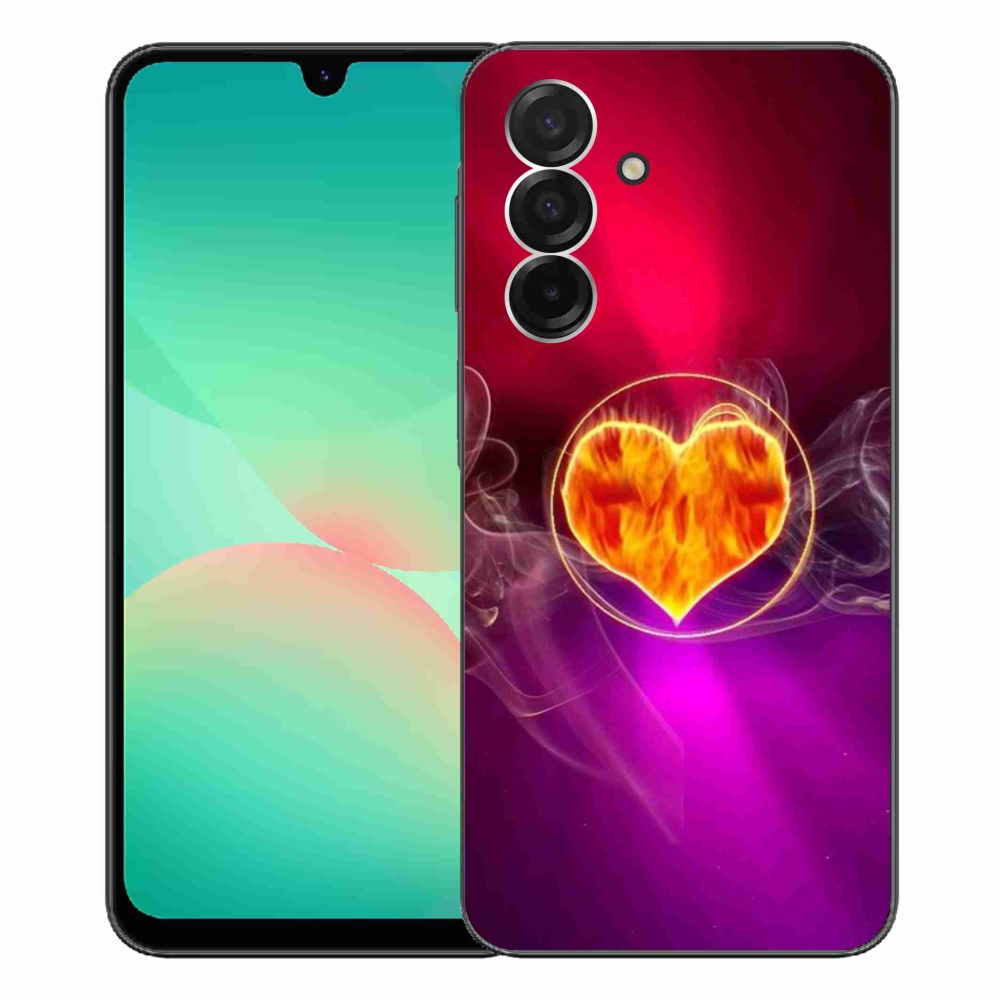 Gelový kryt mmCase na Samsung Galaxy A26 5G - ohnivé srdce
