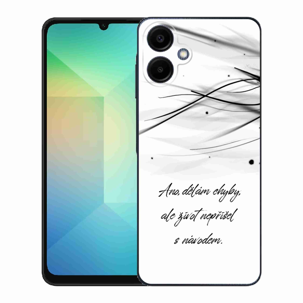 Gelový kryt mmCase na Samsung Galaxy A06 4G - citát bílé pozadí