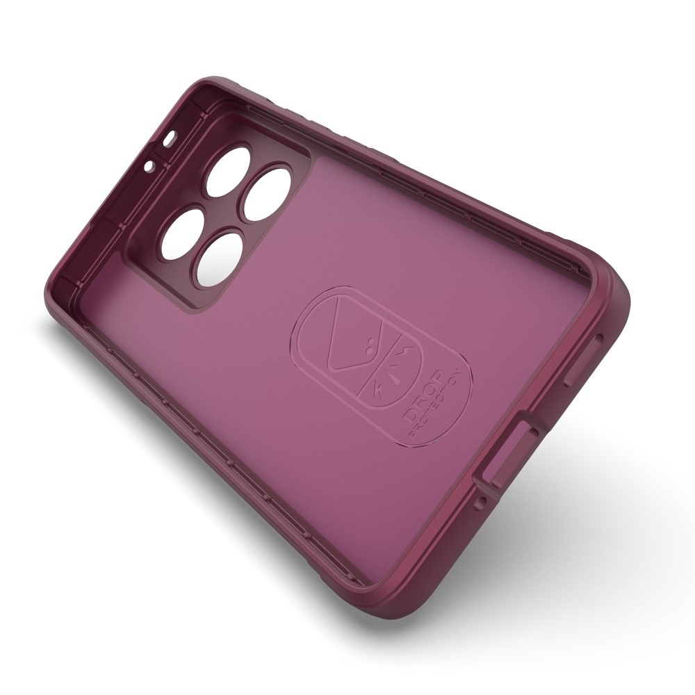 Rugg odolný gelový obal na Xiaomi Redmi Note 14 Pro 5G/Poco X7 5G - vínový