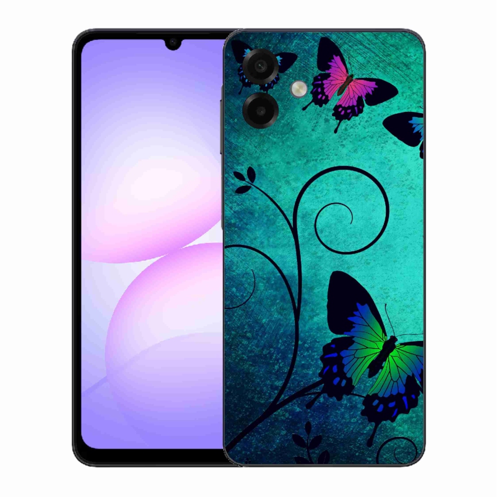 Gelový kryt mmCase na Samsung Galaxy A07 4G - barevní motýli
