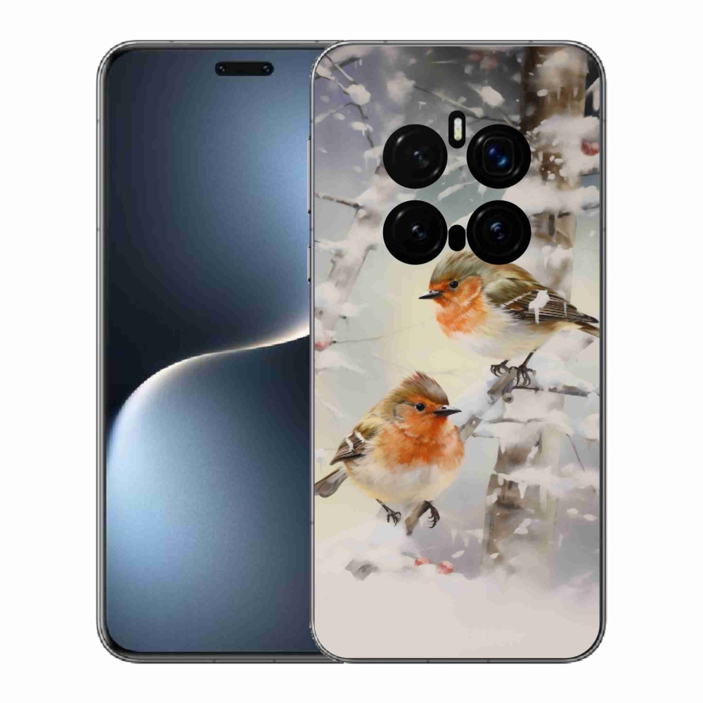 Gelový kryt mmCase na Honor Magic 7 Pro 5G - ptáčci v zimě