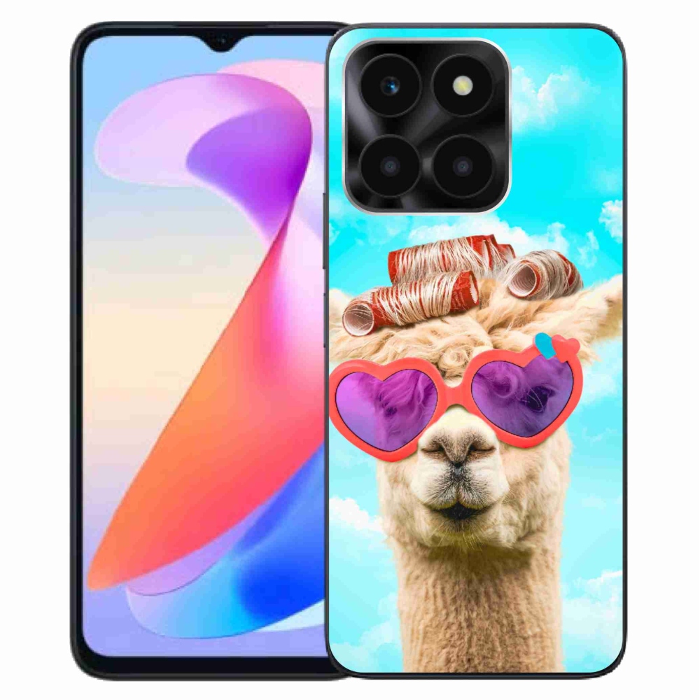 Gelový kryt mmCase na Honor X6a - lama s brýlemi