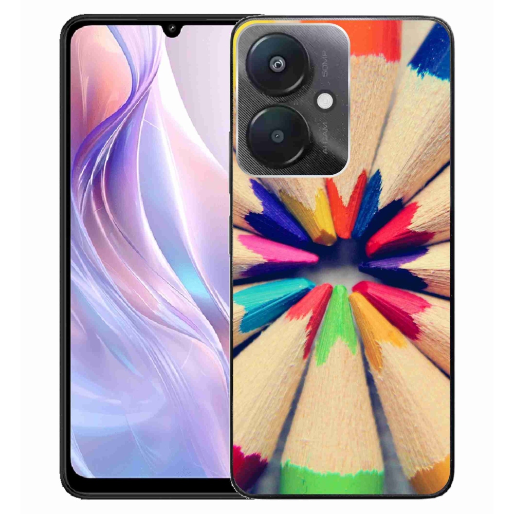 Gelový kryt mmCase na Xiaomi Redmi 13C 5G - pastelky 