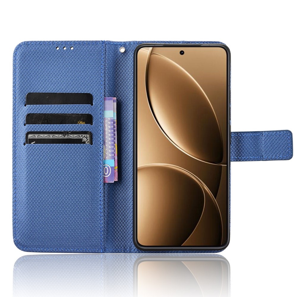 Diamond knížkové pouzdro na Xiaomi Poco F7 Pro 5G/Poco F7 Ultra 5G - modré