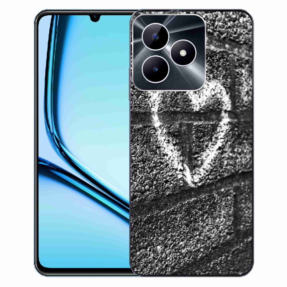 Gelový kryt mmCase na Realme Note 50 - srdce na zdi