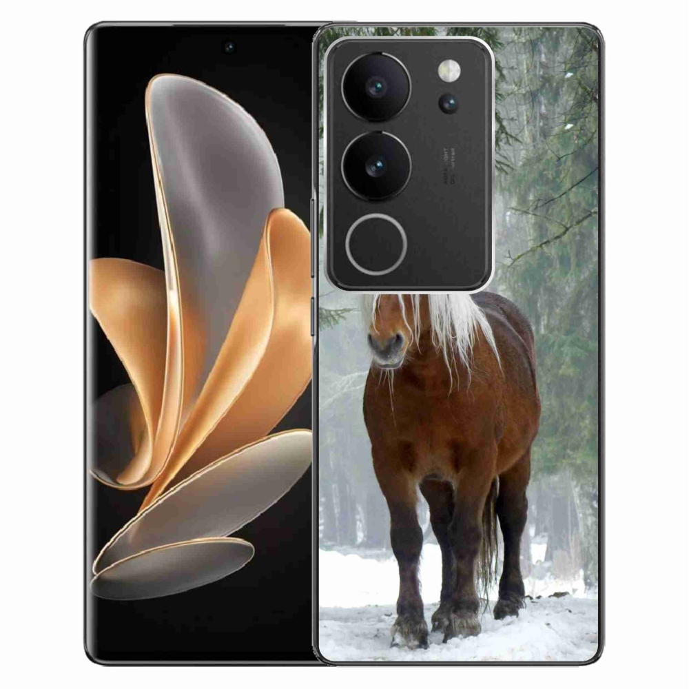 Gelový obal mmCase na Vivo V29 5G - kůň v lese