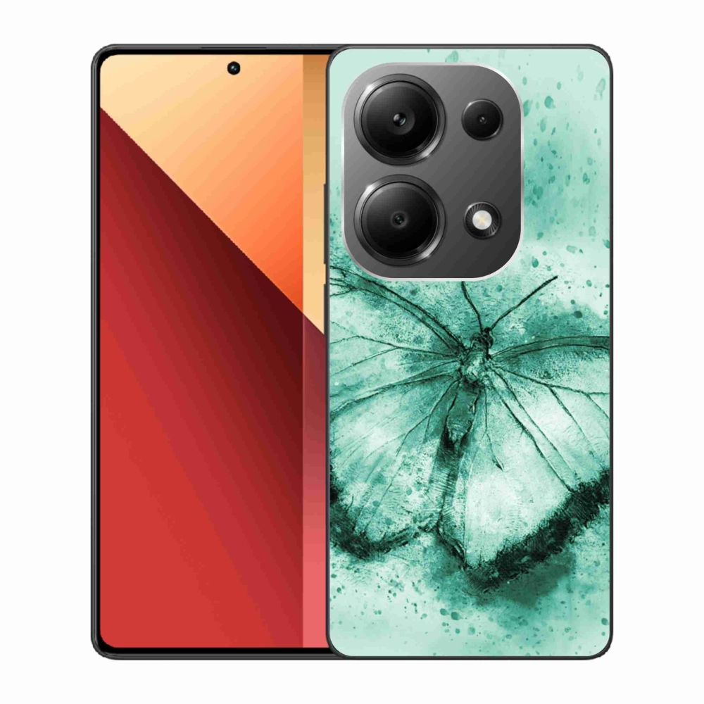 Gelový obal mmCase na Xiaomi Redmi Note 13 Pro 4G/Poco M6 Pro - zelený motýl