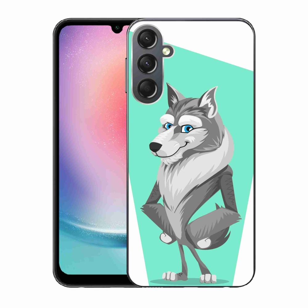 Gelový kryt mmCase na Samsung Galaxy A24 - kreslený vlk