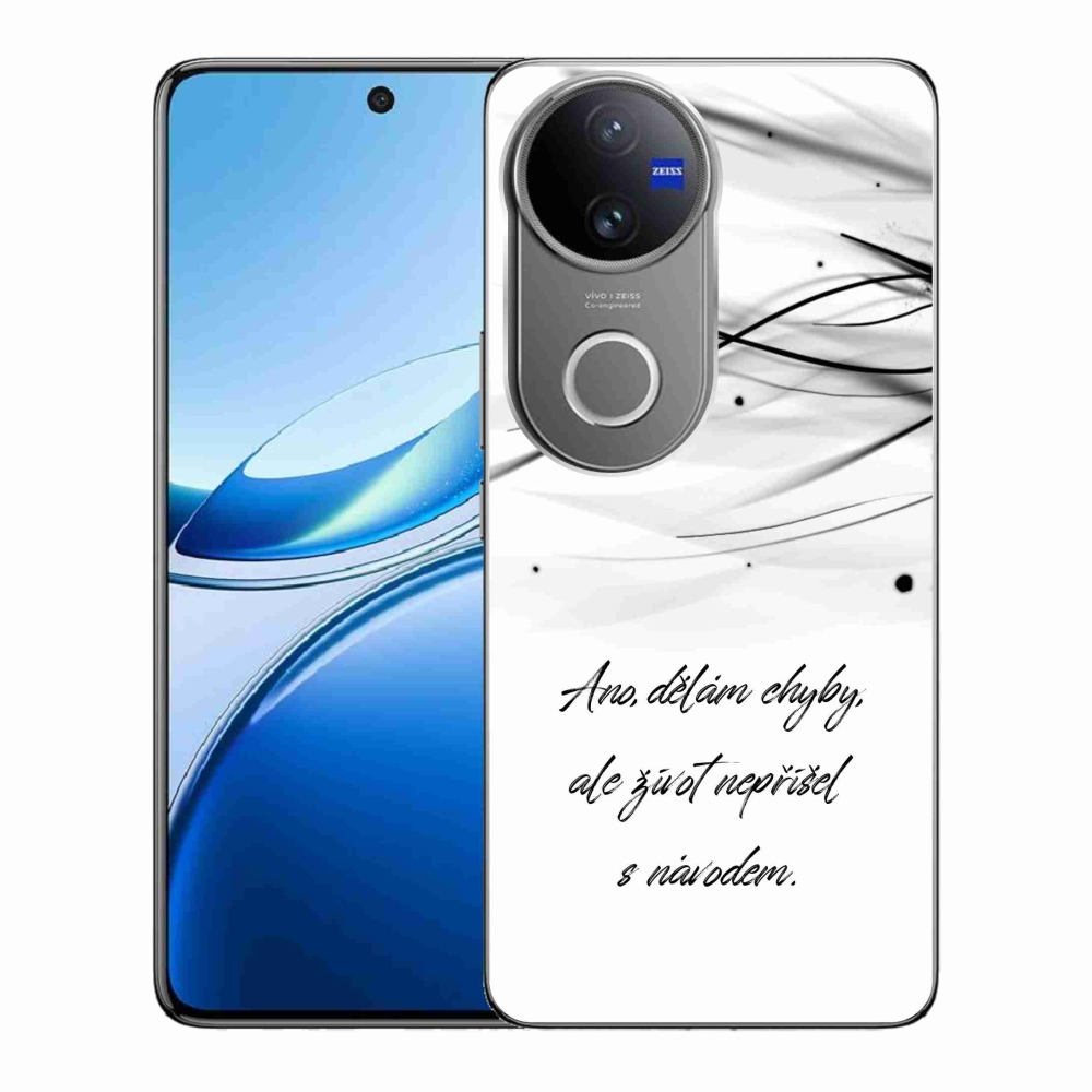 Gelový kryt mmCase na Vivo V50 5G - citát bílé pozadí
