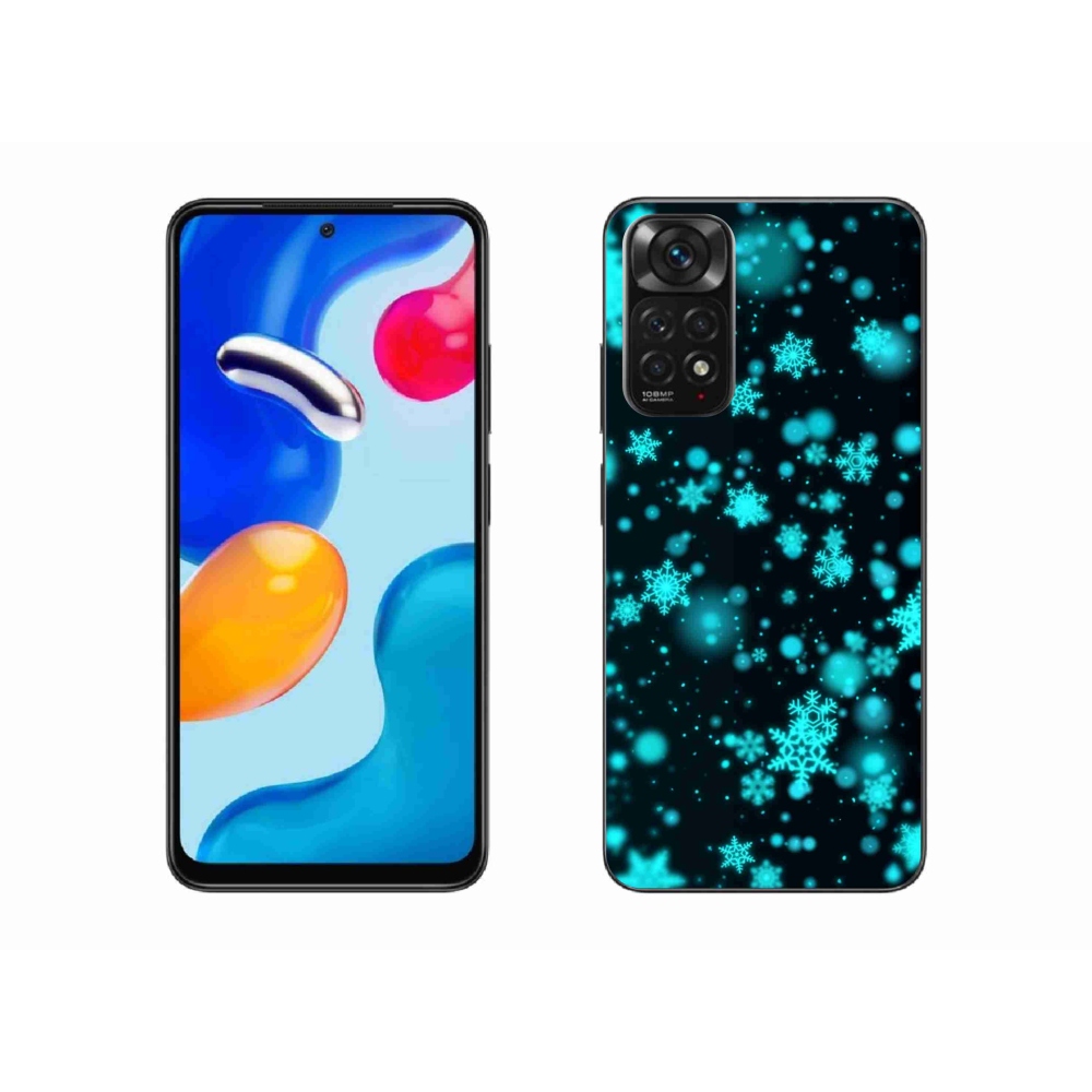 Gelový kryt mmCase na Xiaomi Redmi Note 11S 4G - sněhové vločky 1