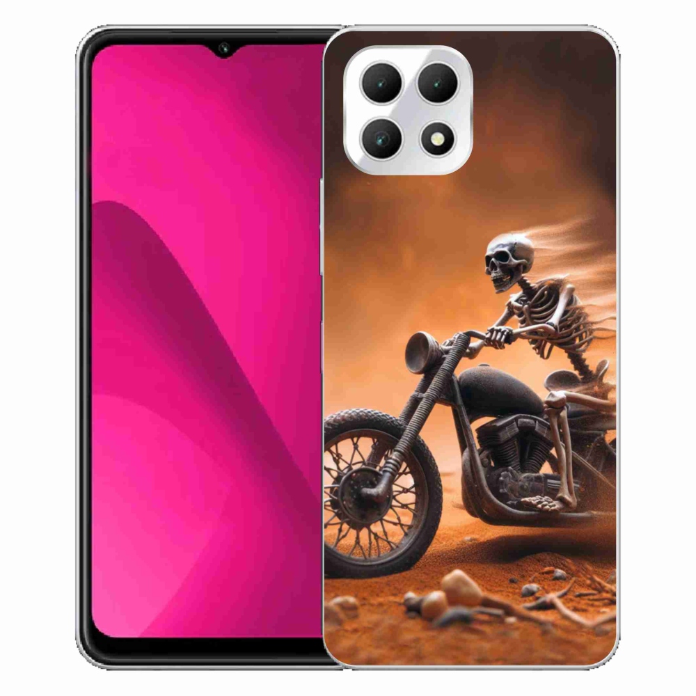 Gelový kryt mmCase na T-Mobile T Phone 2 - kostra na motorce