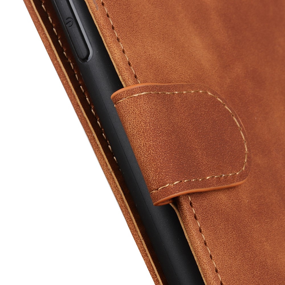 KHAZ knížkové pouzdro na Xiaomi Redmi Note 14 - hnědé
