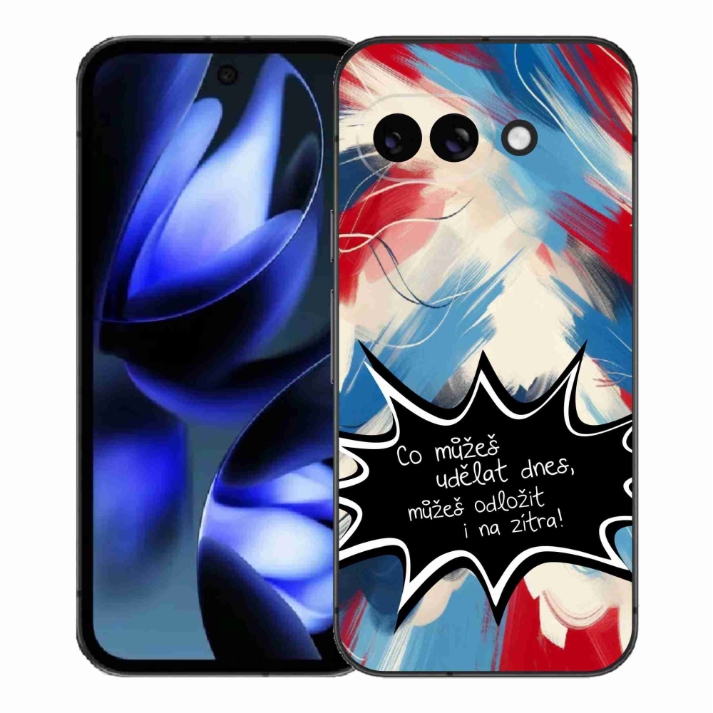 Gelový kryt mmCase na Google Pixel 9a - vtipný text 9 černé pozadí