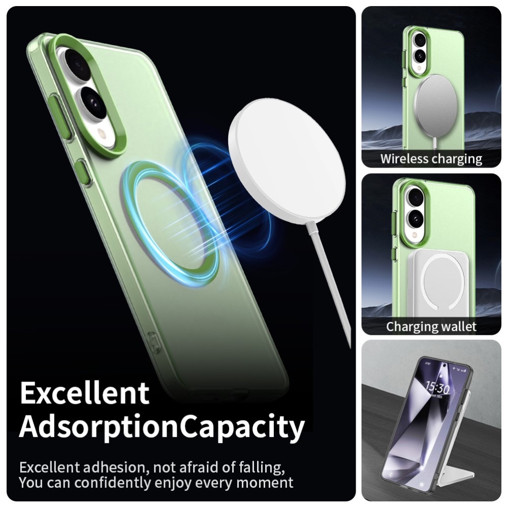 Candy gelový obal s MagSafe na Samsung Galaxy S25 Edge - zelený