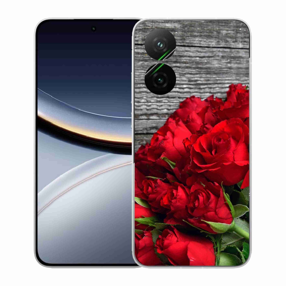 Gelový kryt mmCase na Xiaomi Poco F7 5G - červené růže