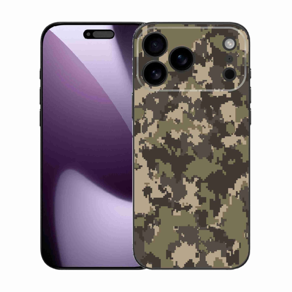 Gelový kryt mmCase na iPhone 17 Pro Max - maskáčový vzor 12