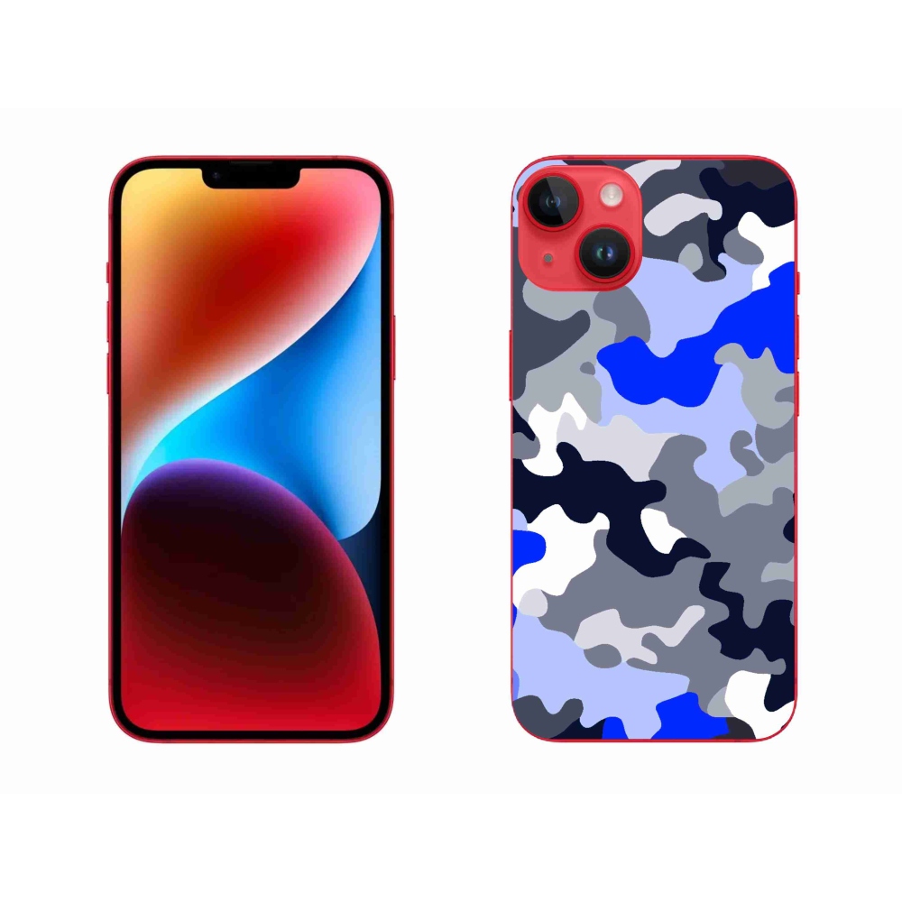Gelový kryt mmCase na iPhone 14 Plus - maskáčový vzor 8