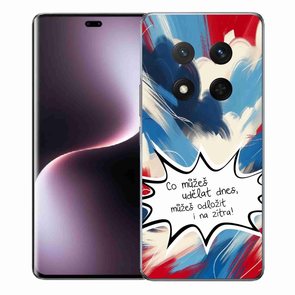 Gelový kryt mmCase na Honor Magic 7 Lite 5G - vtipný text 9 bílé pozadí