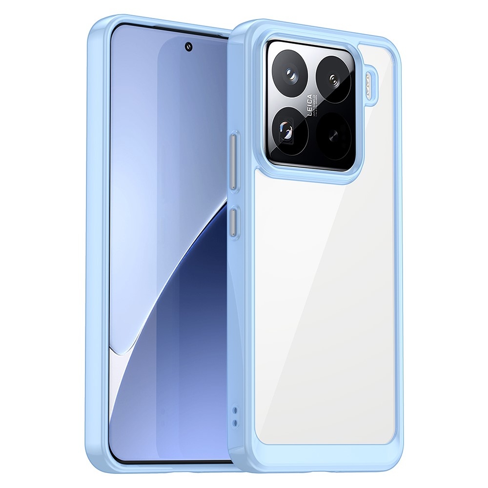 Gelový obal s pevnými zády na Xiaomi 15 Pro - modrý