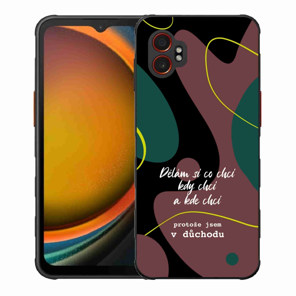 Gelový kryt mmCase na Samsung Galaxy Xcover 7 Pro - vtipný text 10 černé pozadí