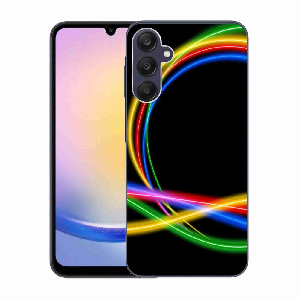 Gelový obal mmCase na Samsung Galaxy A25 5G - neonové kruhy